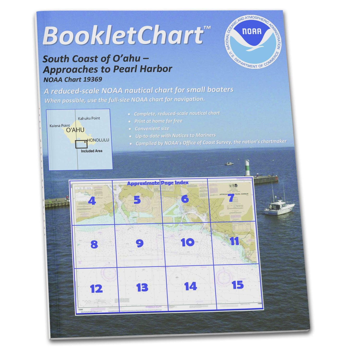 Paradise Clay CB19369 NOAA Booklet Chart O'ahu South Coast Approaches to Pearl Harbor