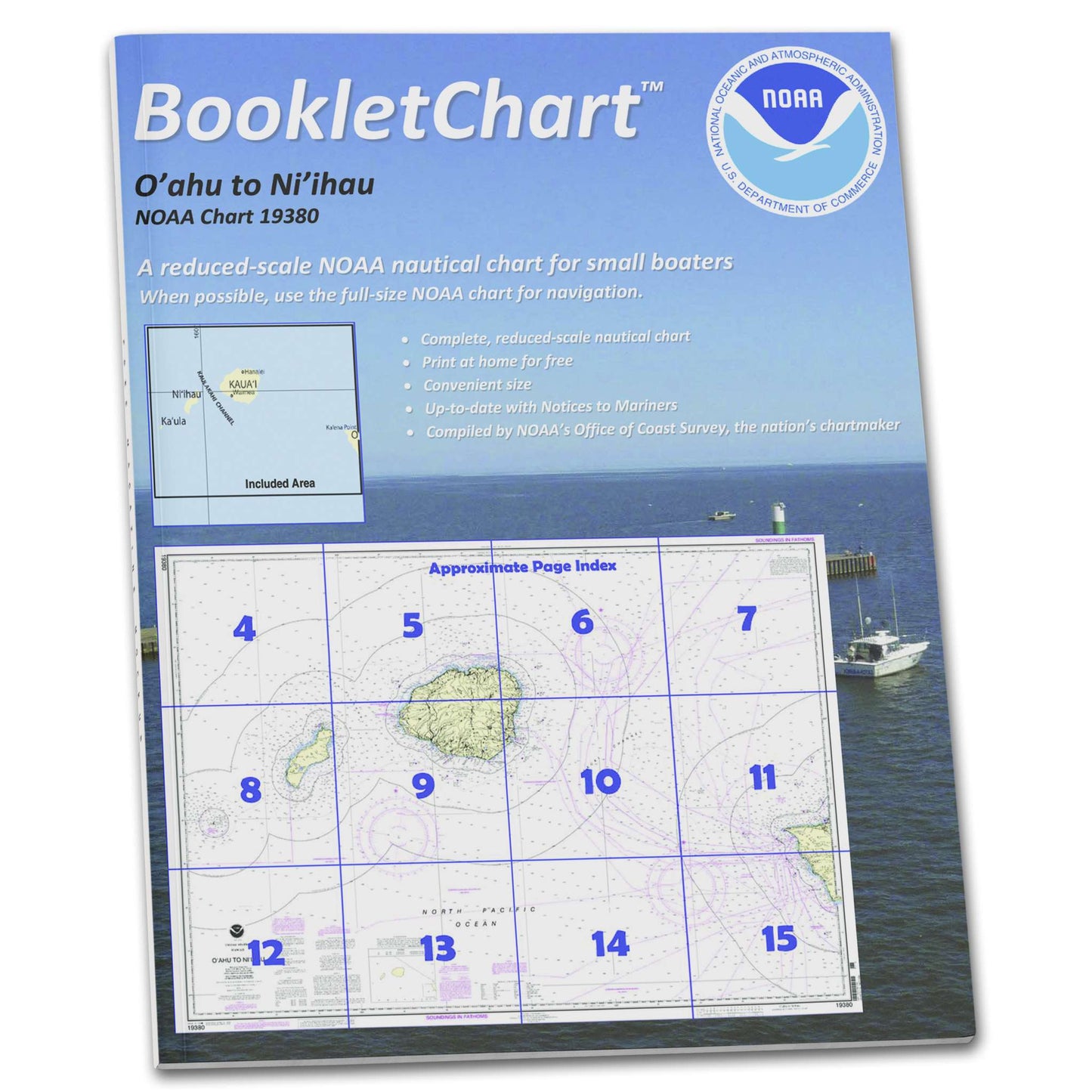 Paradise Clay CB19380 HISTORICAL NOAA Booklet Chart O'ahu to Ni'ihau