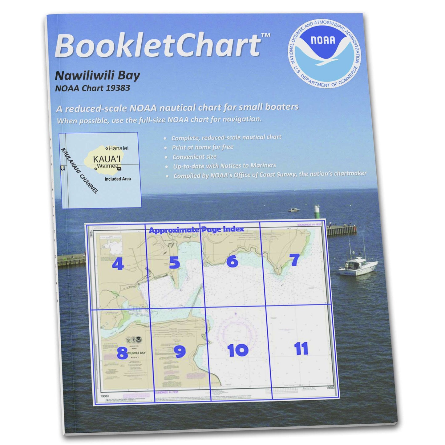 Paradise Clay CB19383 HISTORICAL NOAA Booklet Chart Kaua'i Nawiliwili Bay