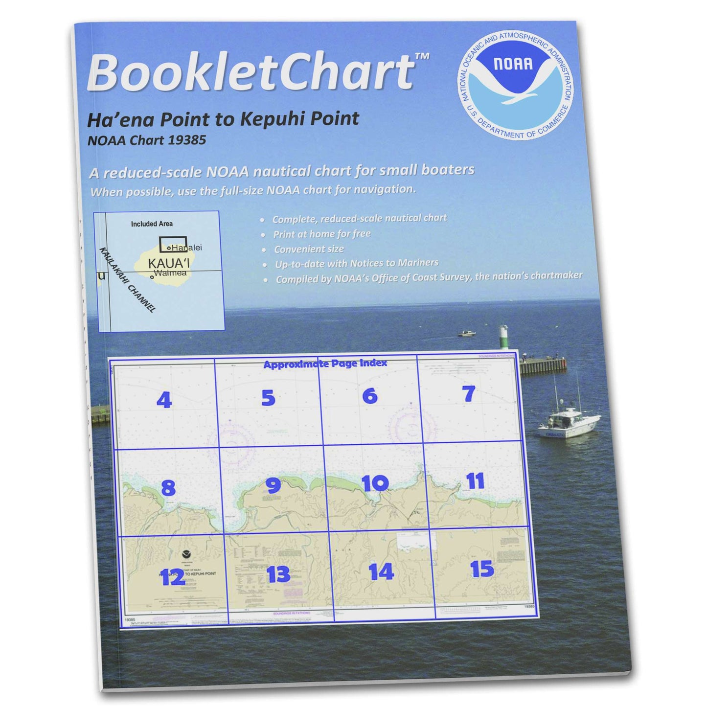 Paradise Clay CB19385 HISTORICAL NOAA Booklet Chart North Coast of Kaua'i Ha'ena Point to Kepuhi Point