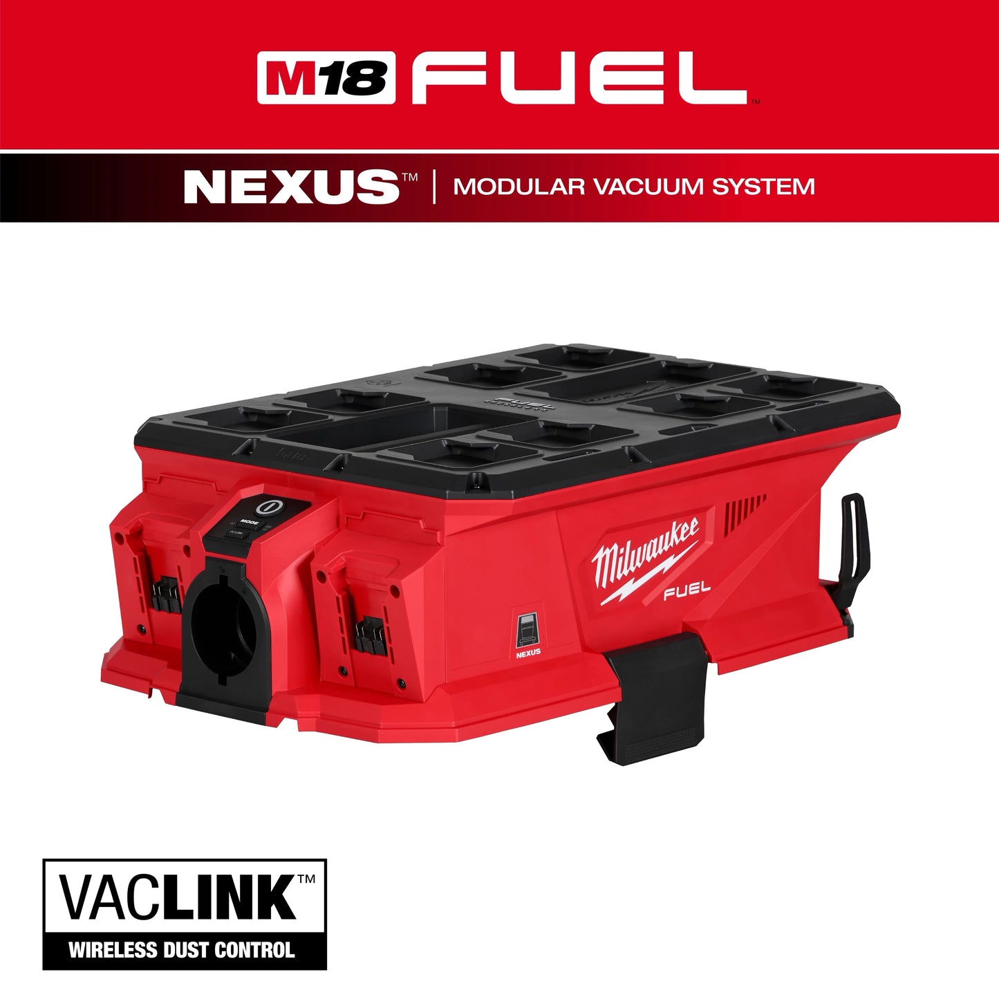 Milwaukee Tool 0926-20 M18 FUEL™ NEXUS™ Dual Battery Wet/Dry Vacuum Motor Head w/ PACKOUT™ Compatibility & VACLINK™, 1 EA