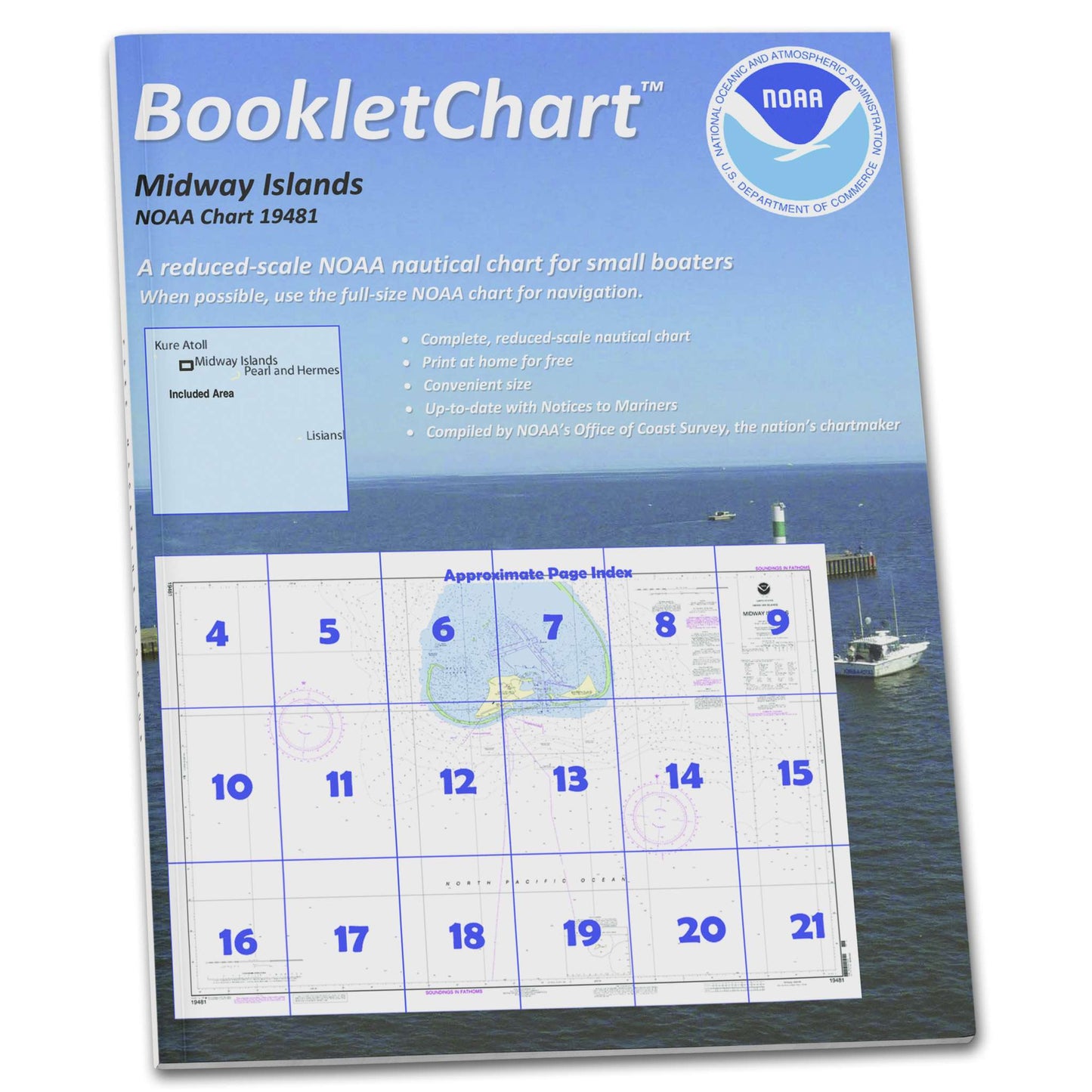 Paradise Clay CB19481 NOAA Booklet Chart Hawai'ian Islands Midway Islands