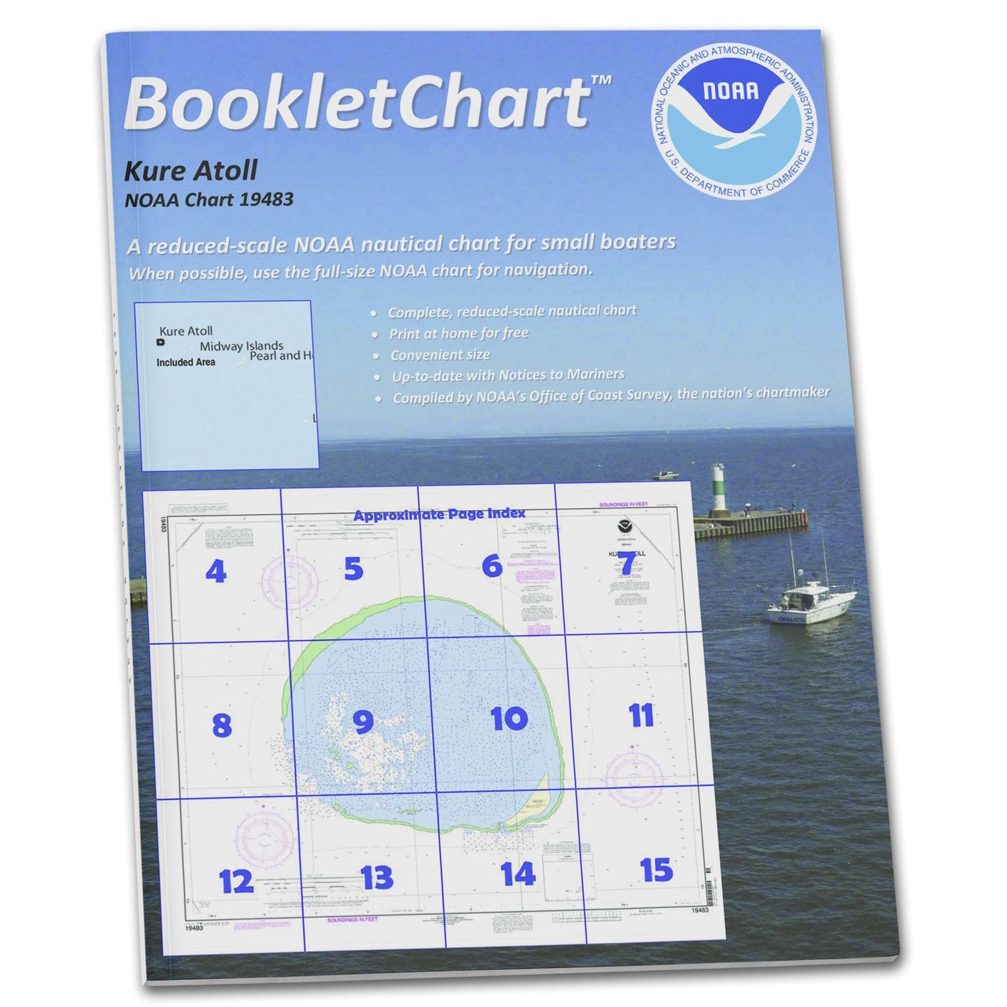 Paradise Clay CB19483 HISTORICAL NOAA Booklet Chart Hawai'i Kure Atoll