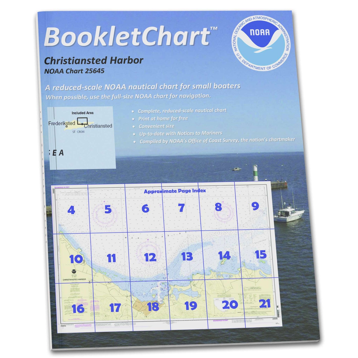 Paradise Clay CB25645 HISTORICAL NOAA Booklet Chart Christiansted Harbor