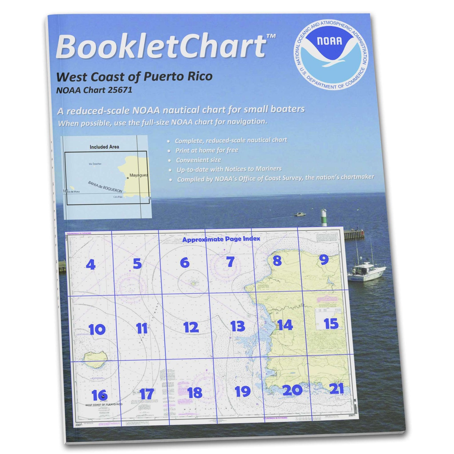 Paradise Clay CB25671 HISTORICAL NOAA Booklet Chart West Coast of Puerto Rico