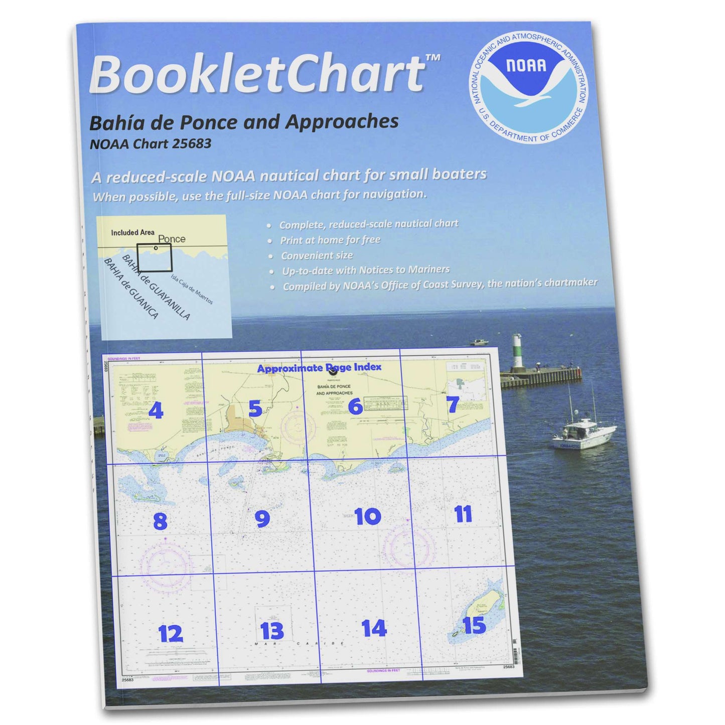 Paradise Clay CB25683 HISTORICAL NOAA Booklet Chart Bahia de Ponce and Approaches