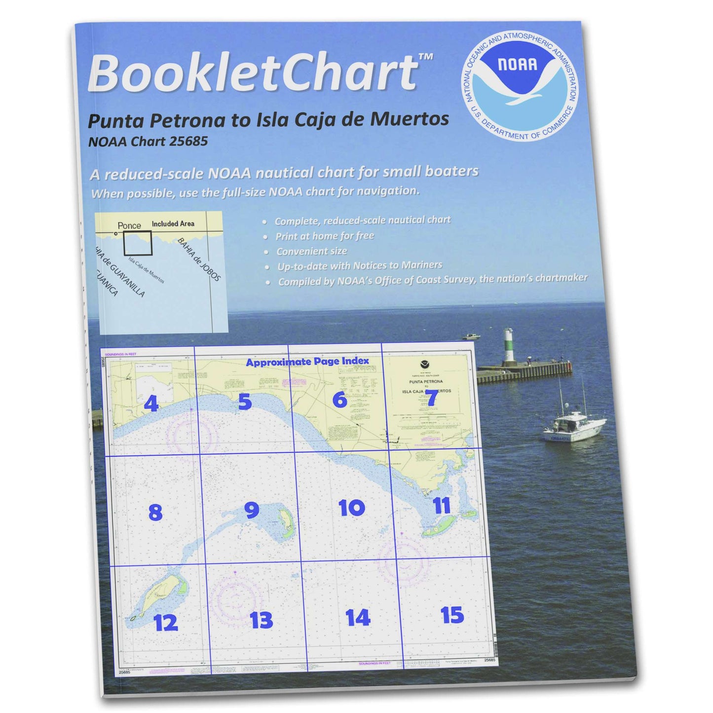 Paradise Clay CB25685 HISTORICAL NOAA Booklet Chart Punta Petrona to lsla Caja de Muertos