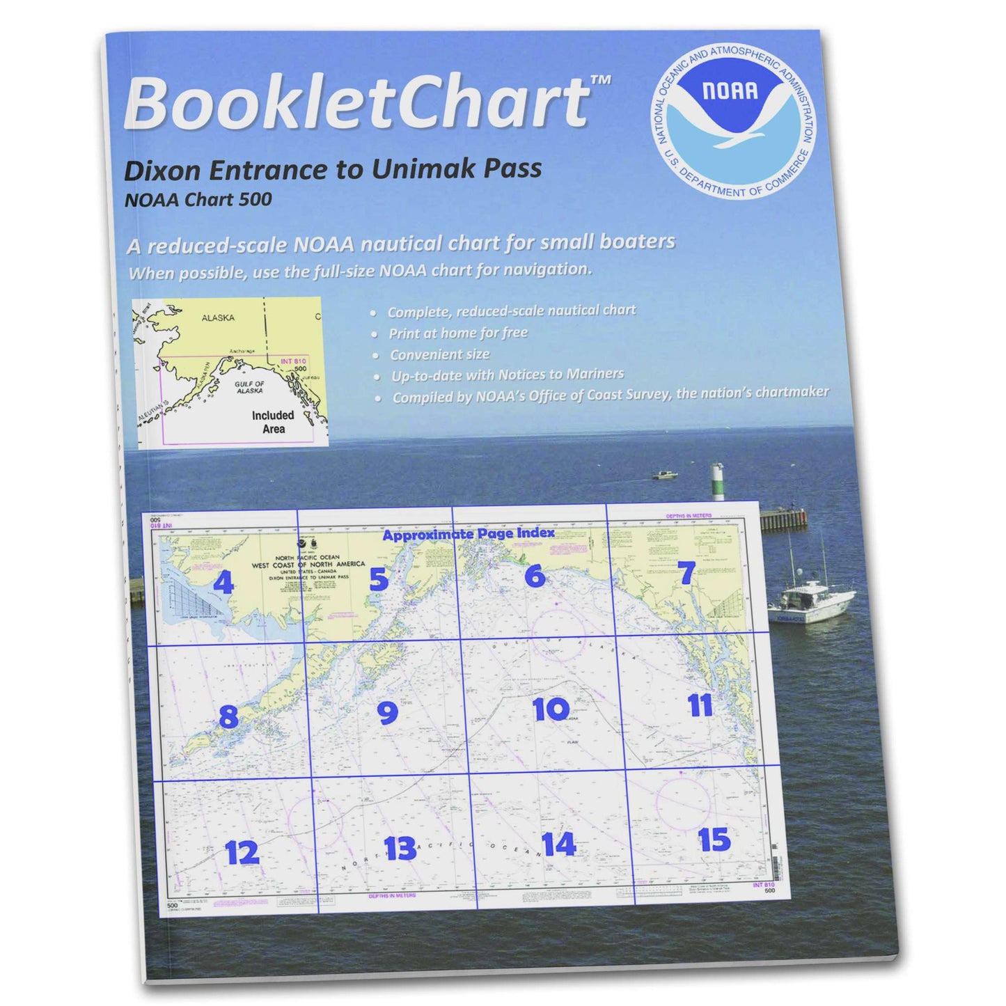Paradise Clay CB500 NOAA Booklet Chart West Coast of North America Dixon Ent to Unimak Pass