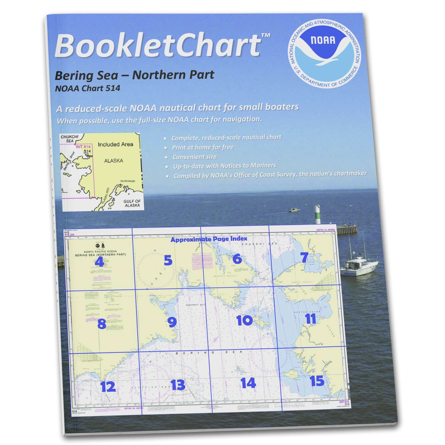 Paradise Clay CB514 NOAA Booklet Chart Bering Sea Northern Part