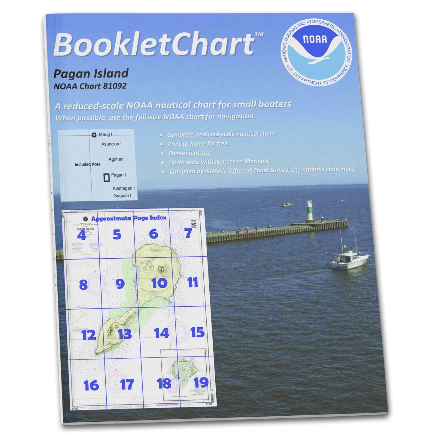 Paradise Clay CB81092 HISTORICAL NOAA Booklet Chart Commonwealth of The Northern Mariana Islands