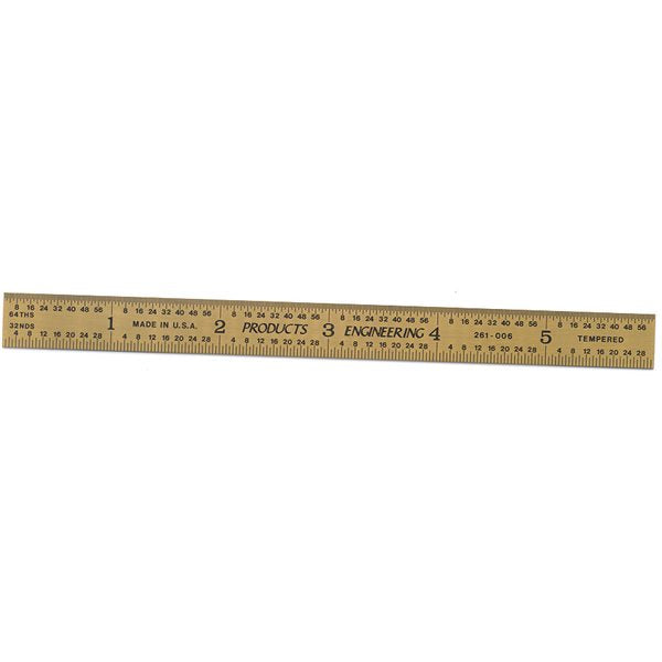 PEC Tools 402-006TN 6″ 4R Rigid Rule Tin Coated