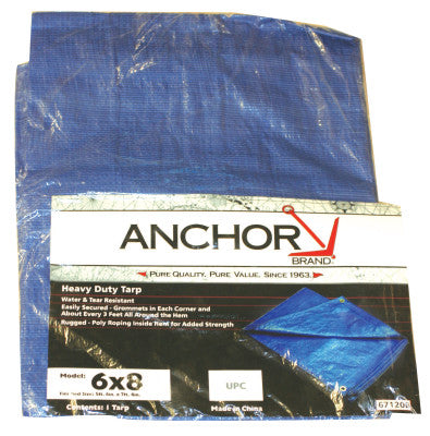 ANCHOR BRAND 0608 Anchor 11004 6' X 8' Polyethylene Tarp