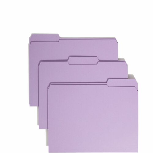 Smead SMD12434 Colored 1/3 Tab Cut Letter Recycled Top Tab File Folder