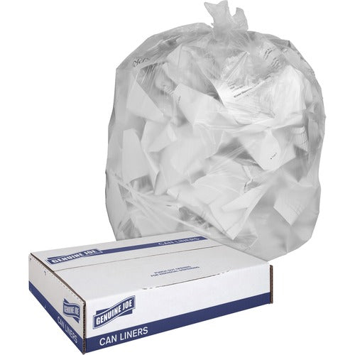 Genuine Joe GJO01012 Clear Trash Can Liners