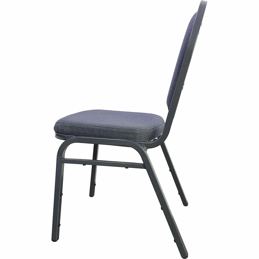 Lorell LLR62514 Round-Back Upholstered Stack Chairs