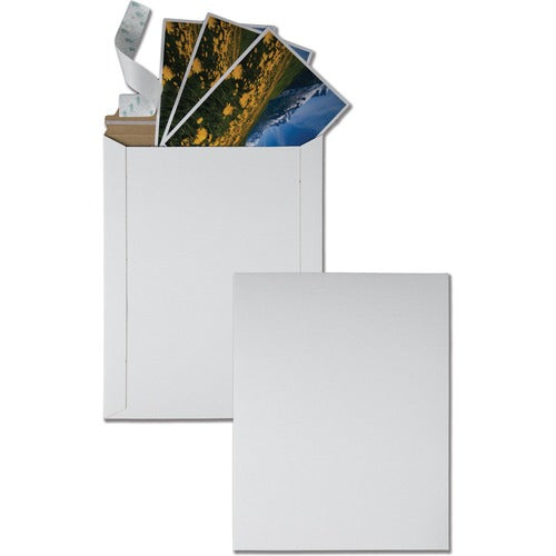 Quality Park QUA64015 Redi-Strip Photo/Document Mailer - Board - 9.75" Width X 12.50" Length - Self-Sealing - Fiberboard - 25 / Box - White