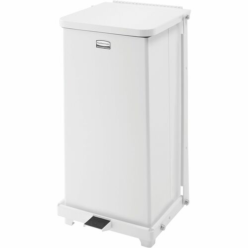 Rubbermaid Commercial RCPST12EPLWH Defenders Steel Step Cans