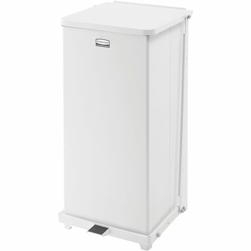 Rubbermaid Commercial RCPST24EPLWH Defenders Steel Step Cans