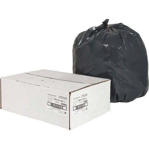 Nature Saver NAT00988 Black Low-density Recycled Can Liners