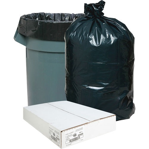 Nature Saver NAT00989 Black Low-density Recycled Can Liners
