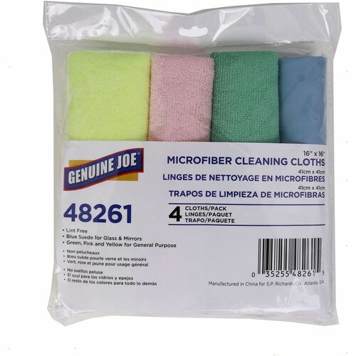 Genuine Joe GJO48261 Color-coded Microfiber Cleaning Cloths