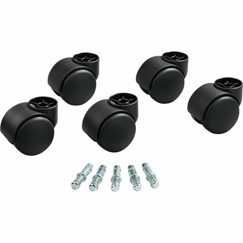 Master Caster MAS23618 Master Dual Wheel Casters - 2.18" Diameter - 100 Lb Per Caster Load Capacity - Black