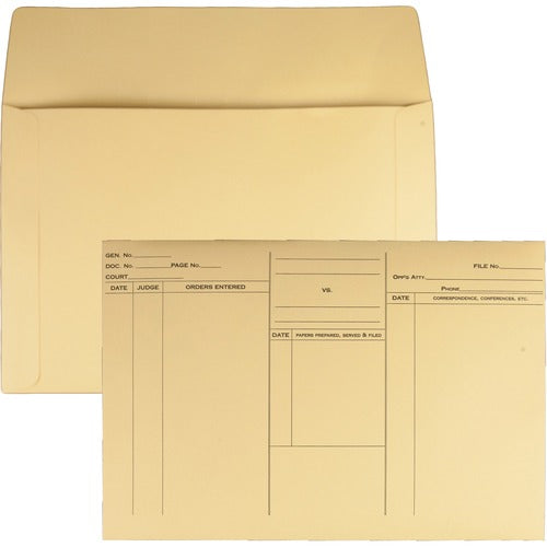 Quality Park QUA89701 Attorney'S File Style Fold Flap Envelope - Document - 14.75" Width X 10" Length - 100 / Box - Buff