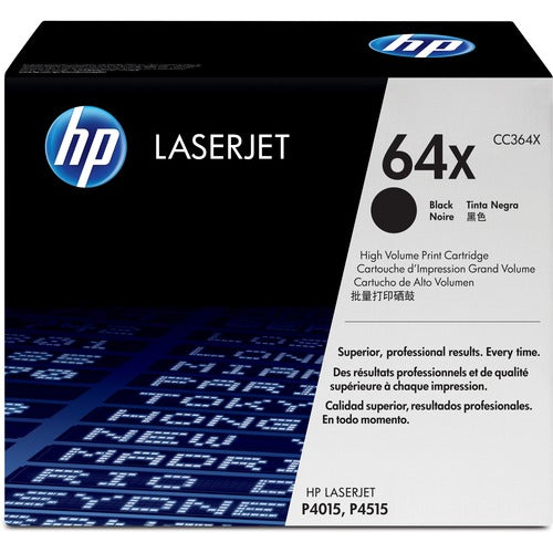 HP HEWCC364X 64X (CC364X) Original Laser Toner Cartridge - Single Pack - Black - 1 Each