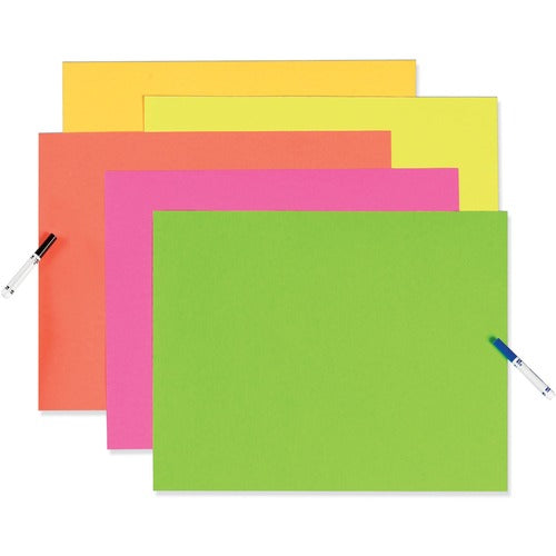 UCreate PAC104234 Pacon Neon Poster Board - 28" Height X 22" Width - Assorted Surface - 25 / Carton