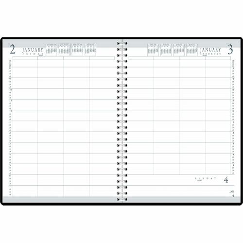 House of Doolittle HOD28202 4-Person Embossed Cover Daily Appointment Book