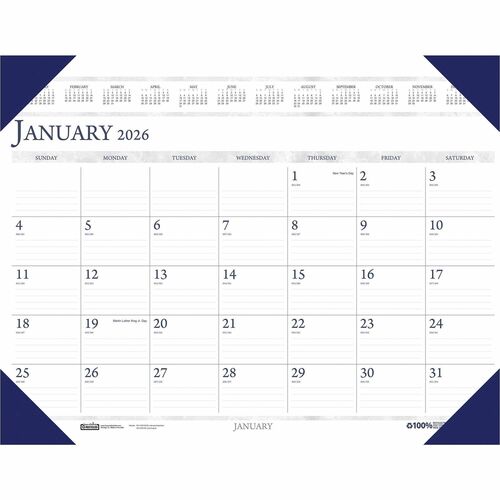 House of Doolittle HOD180HD Eco-friendly Executive Calendar Desk Pad