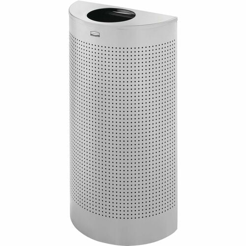 Rubbermaid Commercial RCPSH12EPLSM Half Round Metallic Waste Receptacle