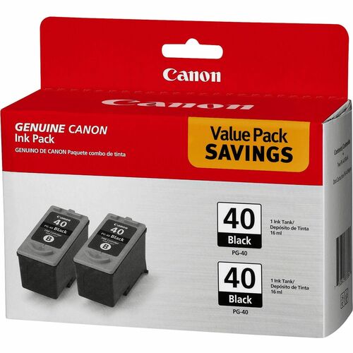 Canon CNMPG40TWINPK PG-40 Original Inkjet Ink Cartridge - Black - 2 / Pack