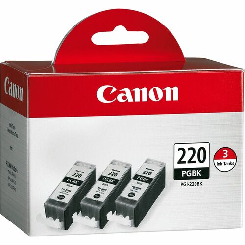 Canon CNMPGI220BK3PK PGI-220BK Original Inkjet Ink Cartridge - Black - 3 / Pack
