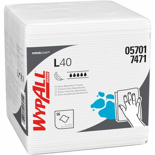 Wypall KCC05701 PowerClean L40 Extra Absorbent Towels