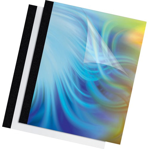 Fellowes FEL5256101 Thermal Presentation Covers - 3/8", 90 Sheets, Black - 11" Height X 8.5" Width X 0.4" Depth - 0.17" Maximum Capacity - 90 X Sheet Capacity - Rectangular - Black, Clear - Polyvinyl Chloride (Pvc) - 10 / Pack