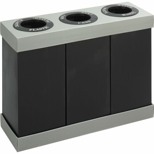 Safco SAF9798BL At-Your-Disposal 3-bin Recycling Center