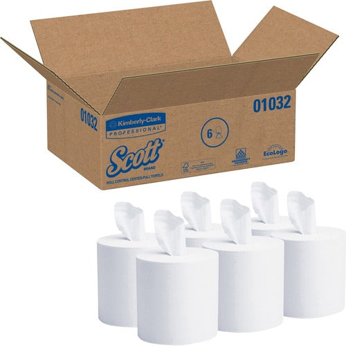 Scott KCC01032 Essential Roll Center Pull Towels with Fast-Drying Absorbency Pockets
