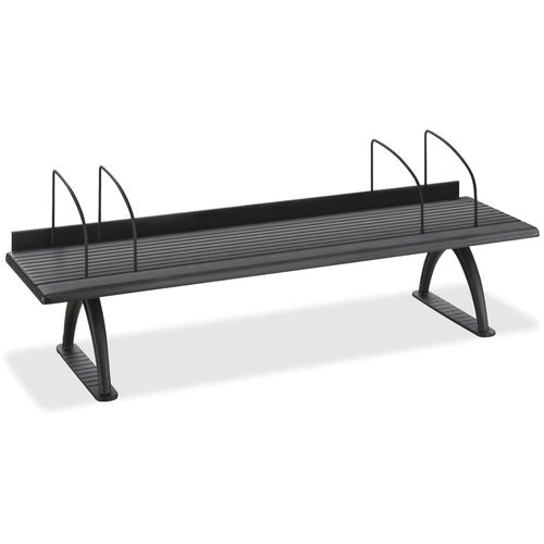 Safco SAF3603BL 42" Desk Riser - 8.3" Height X 42" Width X 12.3" Depth - Black - Melamine - 1Each