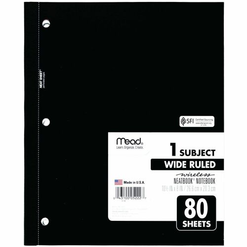 Mead MEA05222 Neatbook One-subject Notebook