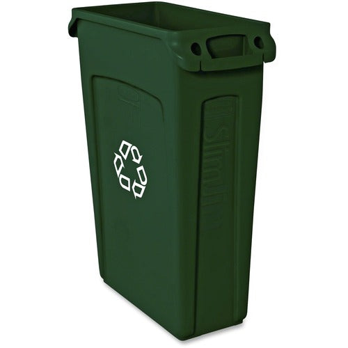 Rubbermaid Commercial RCP354007GN Slim Jim 23-Gallon Vented Recycling Container