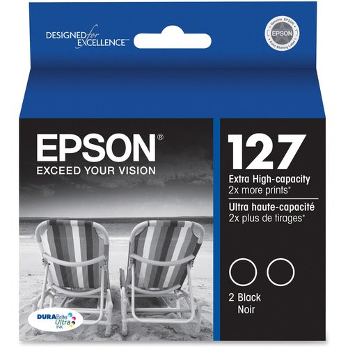 Epson EPST127120D2 DURABrite T127120-D2 Original Inkjet Ink Cartridge - Black - 1 Each
