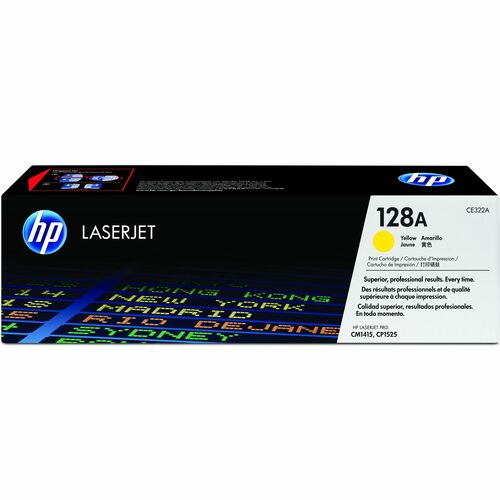 HP HEWCE322A 128A (CE322A) Original Standard Yield Laser Toner Cartridge - Single Pack - Yellow - 1 Each