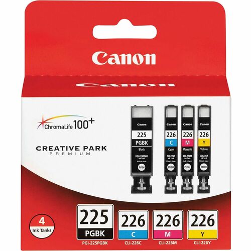 Canon CNMPGI225CLI226 PGI225CLI226 Original Inkjet Ink Cartridge - Black, Magenta, Yellow, Cyan - 4 / Pack