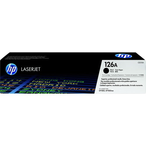 HP HEWCE310A 126A (CE310A) Original Standard Yield Laser Toner Cartridge - Single Pack - Black - 1 Each