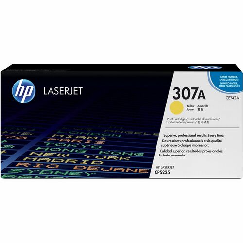 HP HEWCE742A 307A (CE742A) Original Laser Toner Cartridge - Single Pack - Yellow - 1 Each