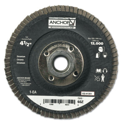 ANCHOR BRAND 41346 4-1/2" 29 Angled 7/8 Ah80Z Flap Disc (10 EA)