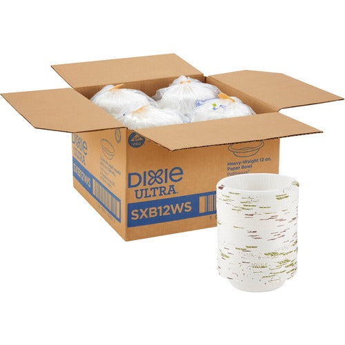 Dixie Ultra® DXESXB12WSCT Pathways 12 oz Heavyweight Paper Bowls by GP Pro