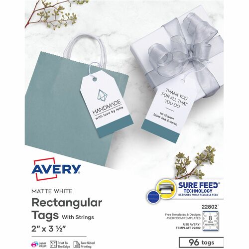 Avery® AVE22802 Avery® Printable Tags with String