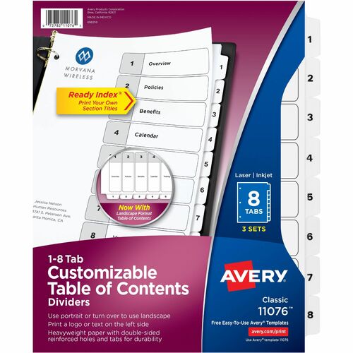 Avery® AVE11076 Avery® Ready Index Classic Tab Binder Dividers